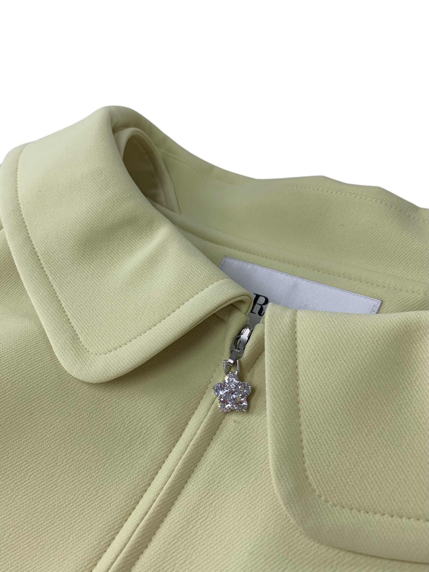 ルネ 6218031 コート 34 グリーン ラインストーン ジップアップ開閉 ITDAEZRQPNR5