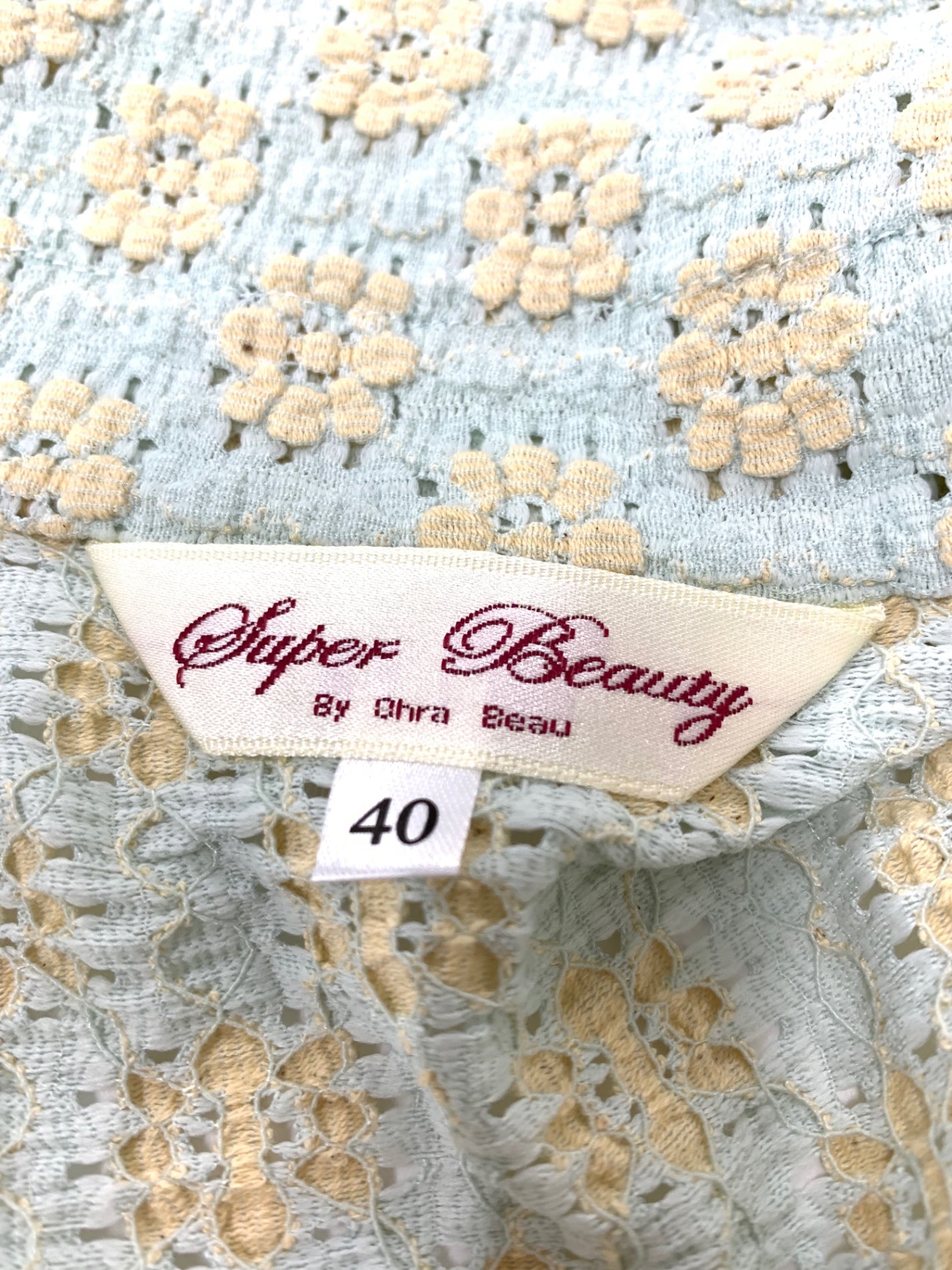 スーパービューティー ジャケット 40 ブルー サマー フラワーモチーフ ITPQH3IAFWIO