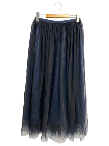 ユナイテッドアローズ チュール ギャザースカート 1524-162-5157 36 ネイビー 22AW ITKG2WJ66J7S