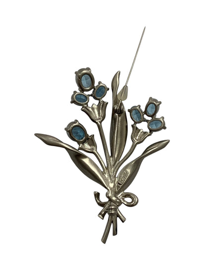 フォクシーブティック ブローチ シルバー ラインストーン フラワーモチーフ ITCV8A2NVEBC