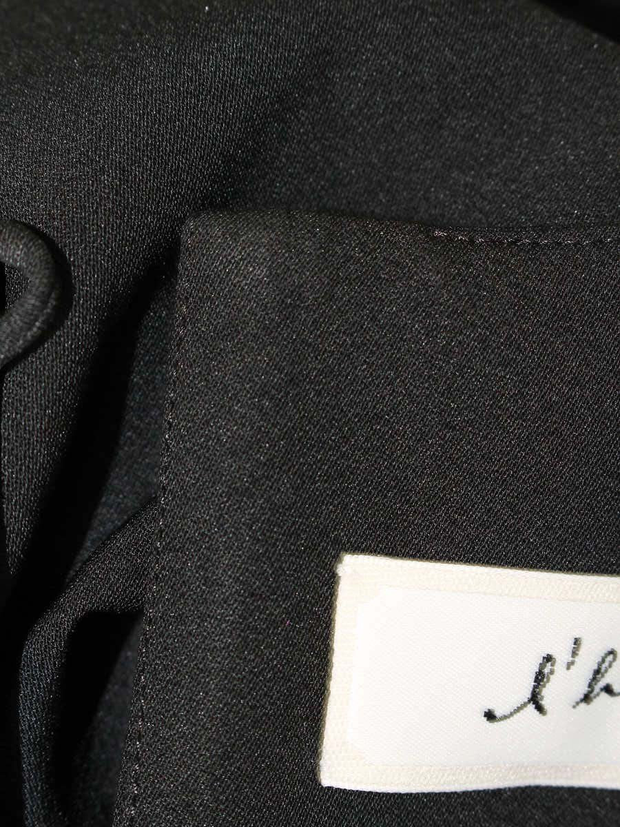 レリタージュ マルティニーク A0326FA ワンピース F ブラック アシンメトリーヘム ノースリーブ ITPUL4S81O2D