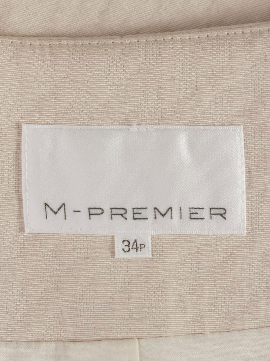 エムプルミエ ノーカラーテーラージャケット A120-601 34P ベージュ 1B ITYE8ZA4BFK0 【SALE】