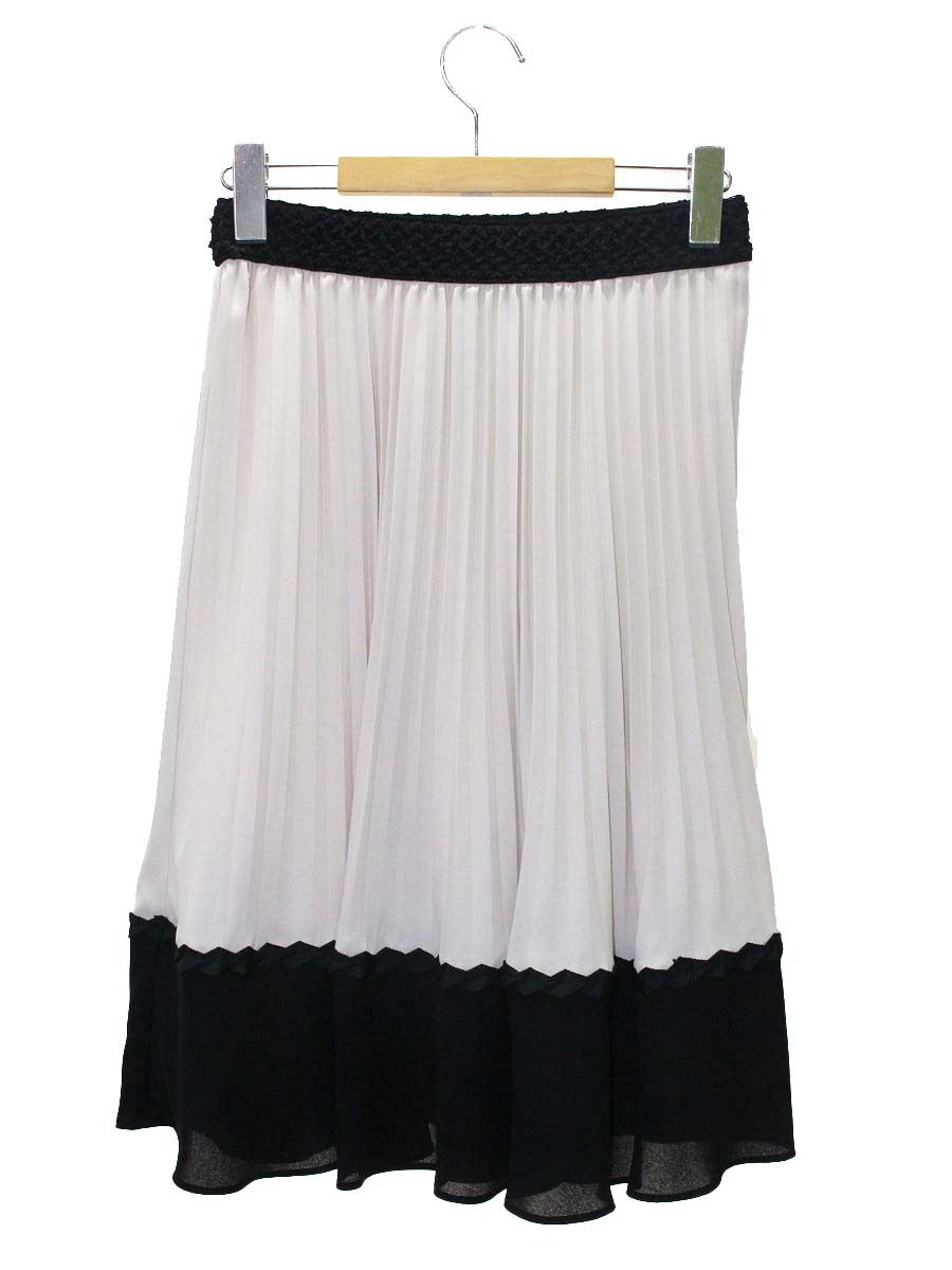 トゥービーシック W5S17-422-40 スカート 40 ベージュ プリーツ ウエストゴム IT65ES71ZTXS