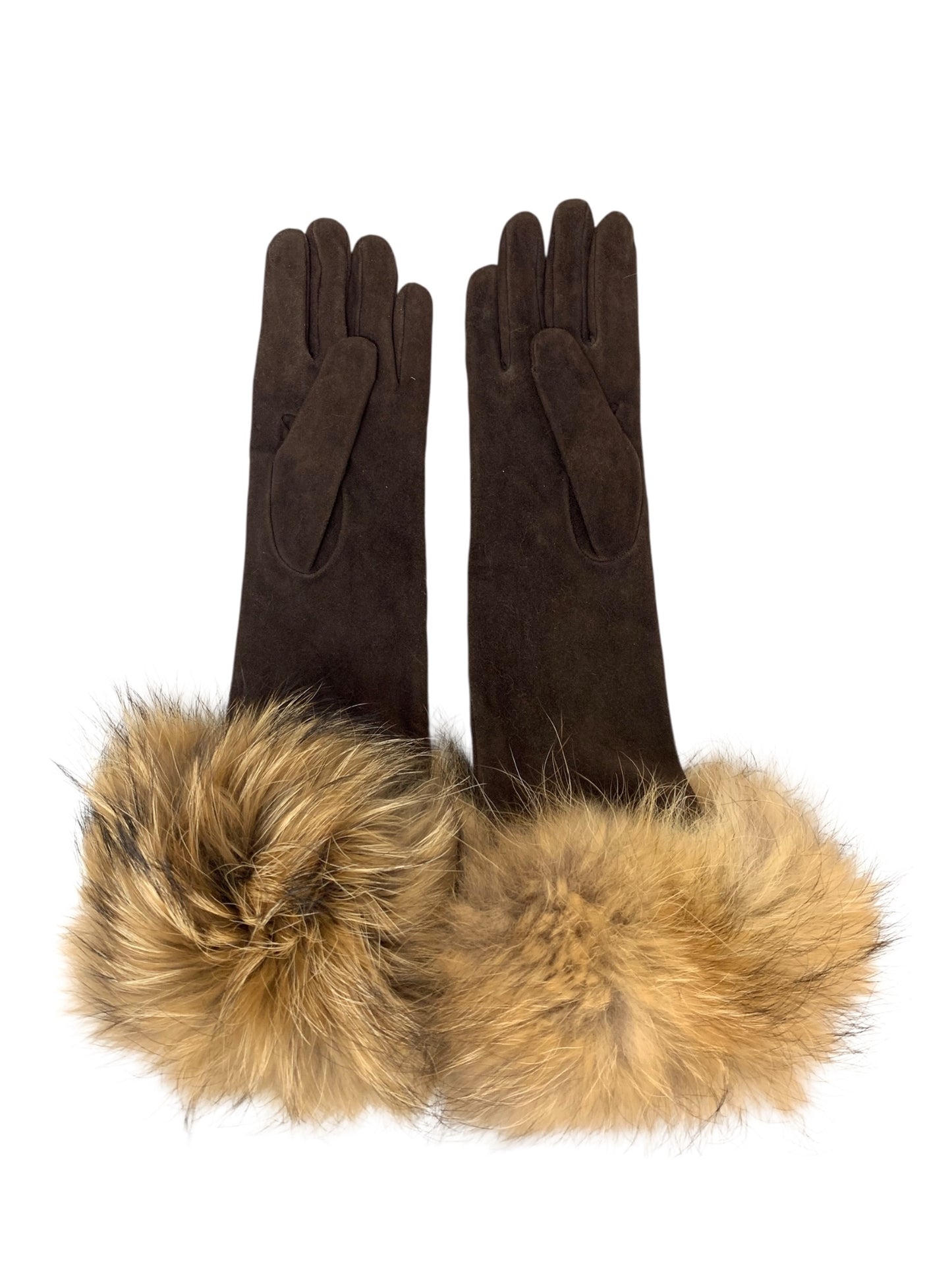 マックスマーラ 手袋 ブラウン ファー スエード ロング ITIXDYUQQU3E 【SALE】