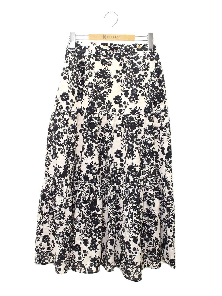 トッカ STATICE Skirt SKTOIM0530 スカート 0 アイボリー/ブラック フラワーモチーフ IT25JSZFEQTE
