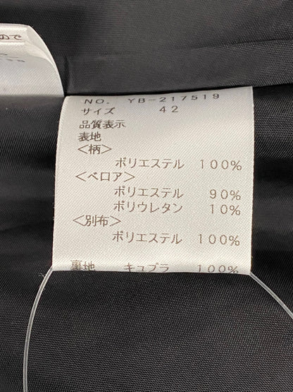 エムズグレイシー フロッキー加工ギャザースカート 217519 スカート 42 ブラック ITU573LNTD80 【SALE】