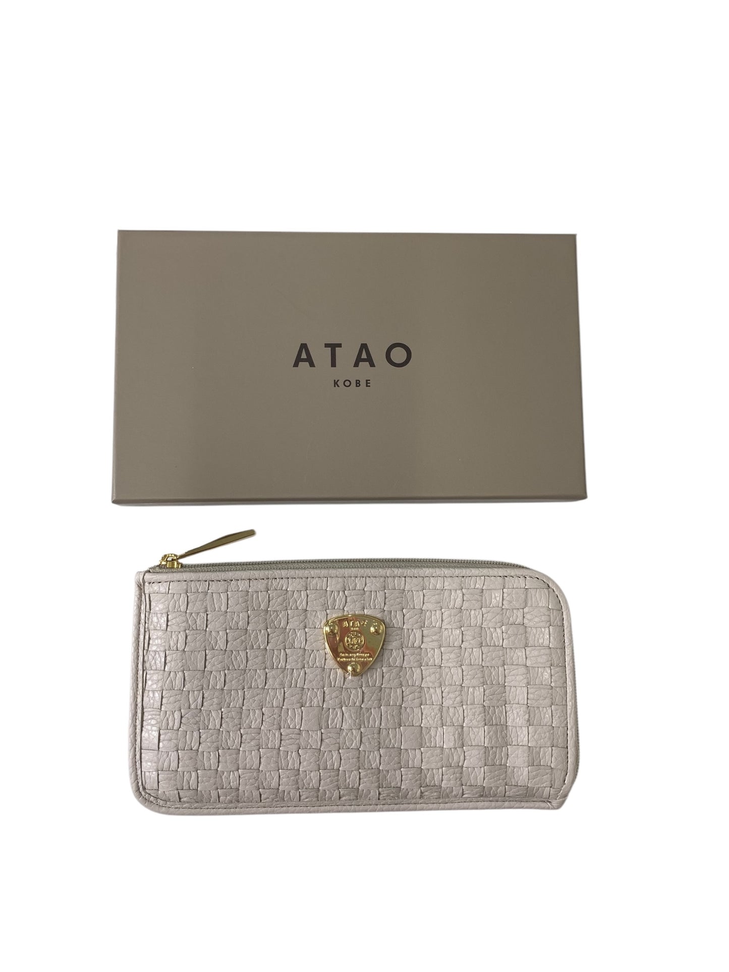 アタオ slimoスリモ・メッシュ エクリュ 長財布 イントレチャート ITIGNJB0XDQS