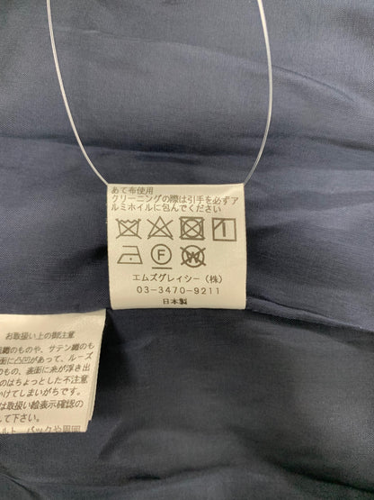 エムズグレイシー 729105 コート 38 ネイビー ジップアップ フラワーモチーフ ITKP4A9NW587