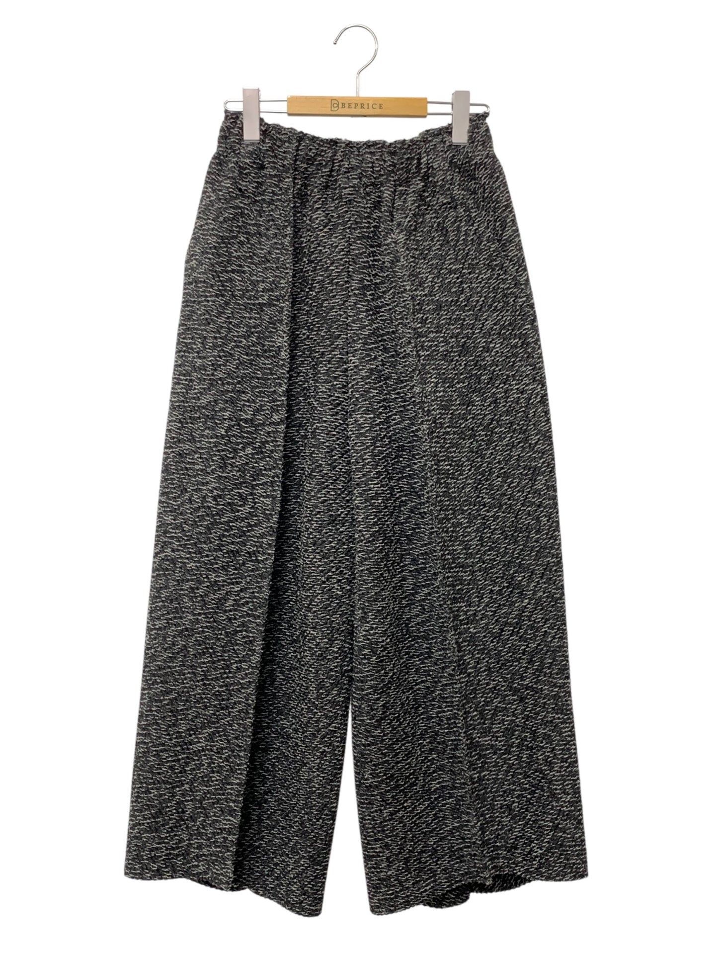 イッセイミヤケ IM43FF135 ワイドパンツ 2 ブラック ウール混 24AW ITNBHUHQDUAP