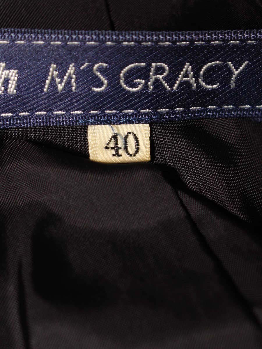 エムズグレイシー 654001 ジャケット 40 ブラック ベロア フリル 1B ITTVEBA8RAO0