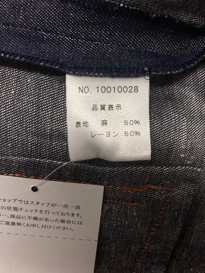 ハロッズ 10010028 シャツジャケット 3 ネイビー デニムライク リネン IT0ZO8NJ67L6