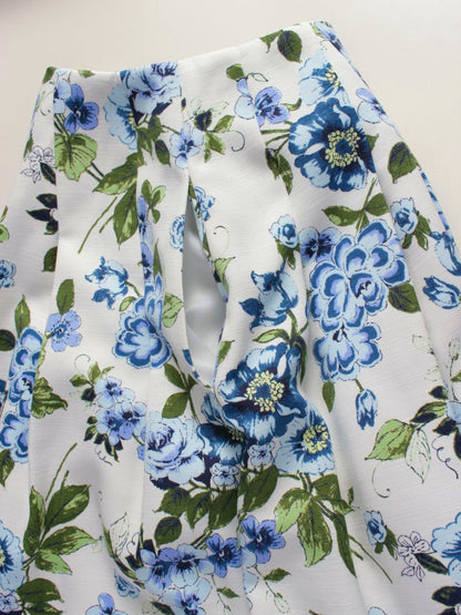 ポンヌフ AI1057 スカート 2 ブルー フラワーモチーフ IT0IWXXECU1I