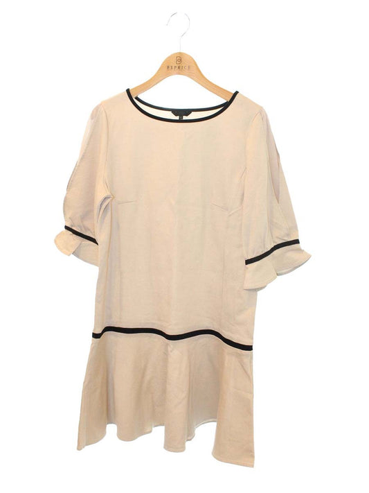 トゥービーシック W5P02-201-40 トップス チュニック 40 ベージュ ツゥートンカラー フリル IT6XOANFUHCO