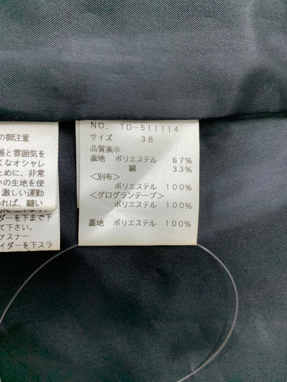 エムズグレイシー 511114 ワンピース 38 ネイビー リボン センタージップ ITCRX7IYDN3K