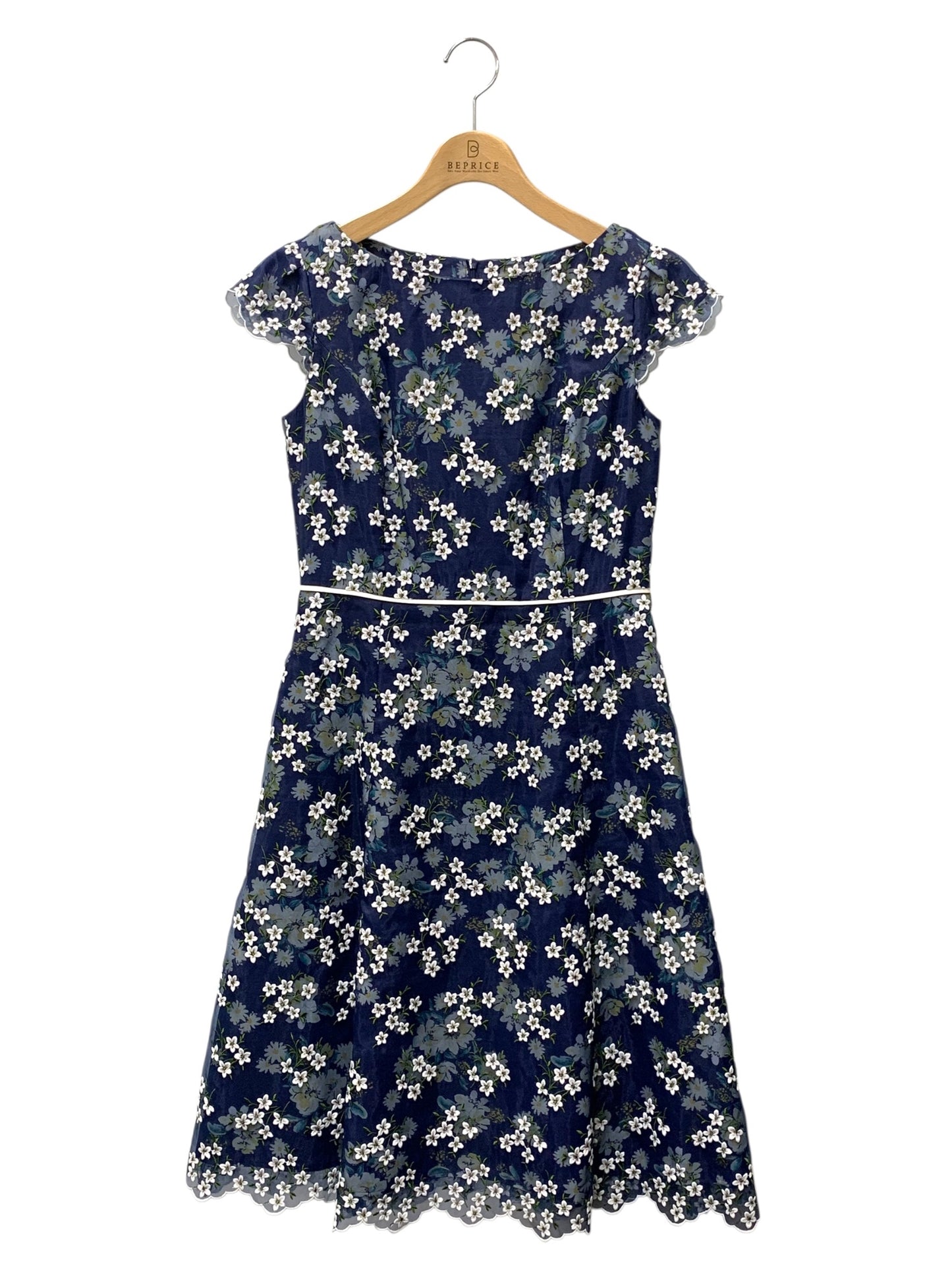 トッカ STARRY NIGHT スターリーナイト 受注生産品 OPTOIZ0900 ワンピース 2 ネイビー フラワーモチーフ 刺繍 ITLJTWN1SFIQ