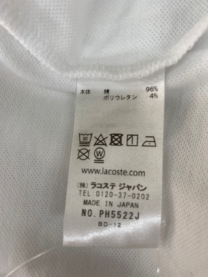 ラコステ レギュラーフィット ストレッチ パリポロシャツ (半袖) PH5522J 4-M ホワイト IT0GDK0ZRFA8