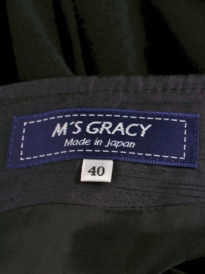 エムズグレイシー 117521 スカート 40 ブラック キルティング 切替 カメリア ITBI5EDBPWGO