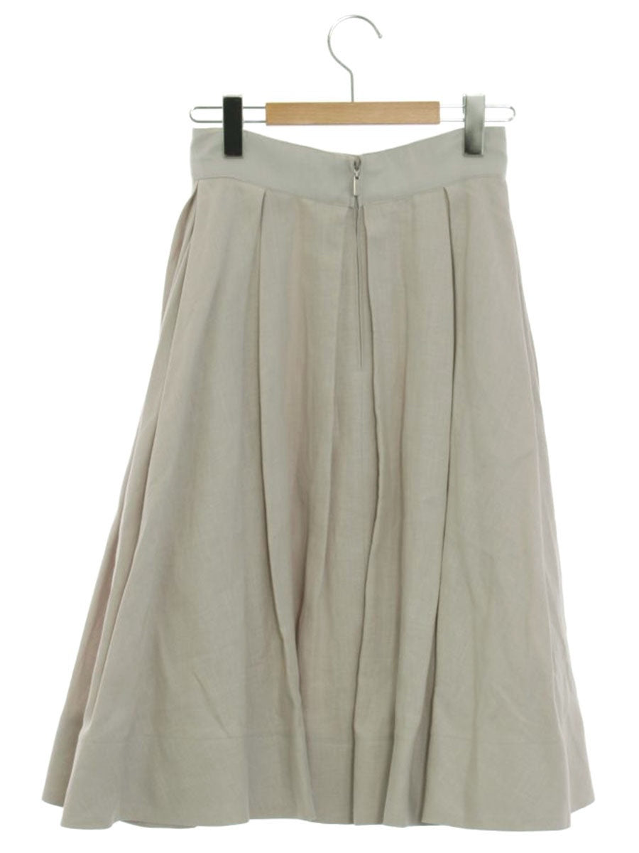 フォクシーブティック A-Line Pleated Skirt リネン 36910 スカート 38 ベージュ IT6Y2WSYSWP0 【SALE】