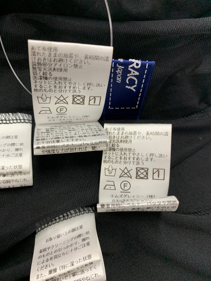 エムズグレイシー 411367 ワンピース 38 ブラック 立体フラワーフリル チュールレイヤードワンピース（インナー付き） ITDZO62B87DC