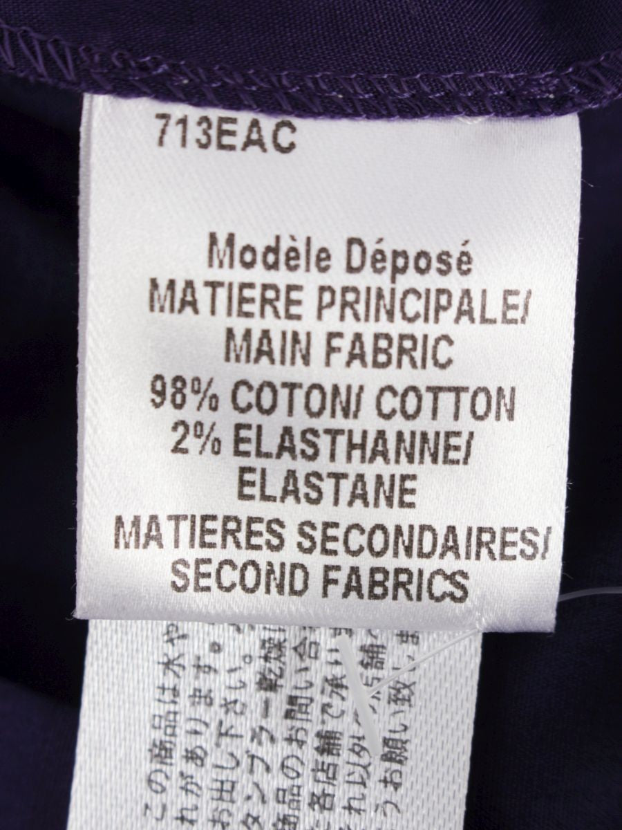 ポールカ 713EAC ワンピース 38 パープル Vネック リボン タックフレア ITBBTSFUM37F