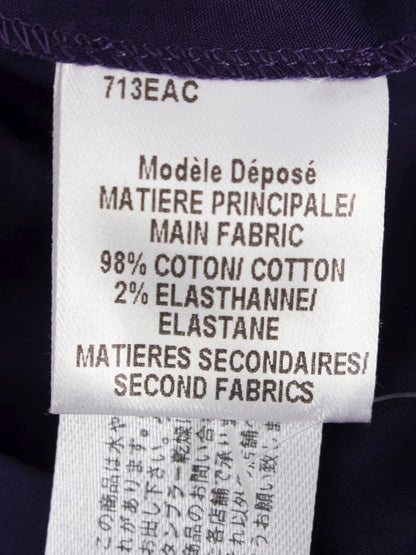 ポールカ 713EAC ワンピース 38 パープル Vネック リボン タックフレア ITBBTSFUM37F