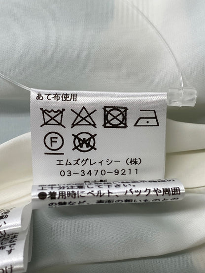 エムズグレイシー 917302 スカート 40 グリーン ブロックデザイン フレア ITB6UALA1B98