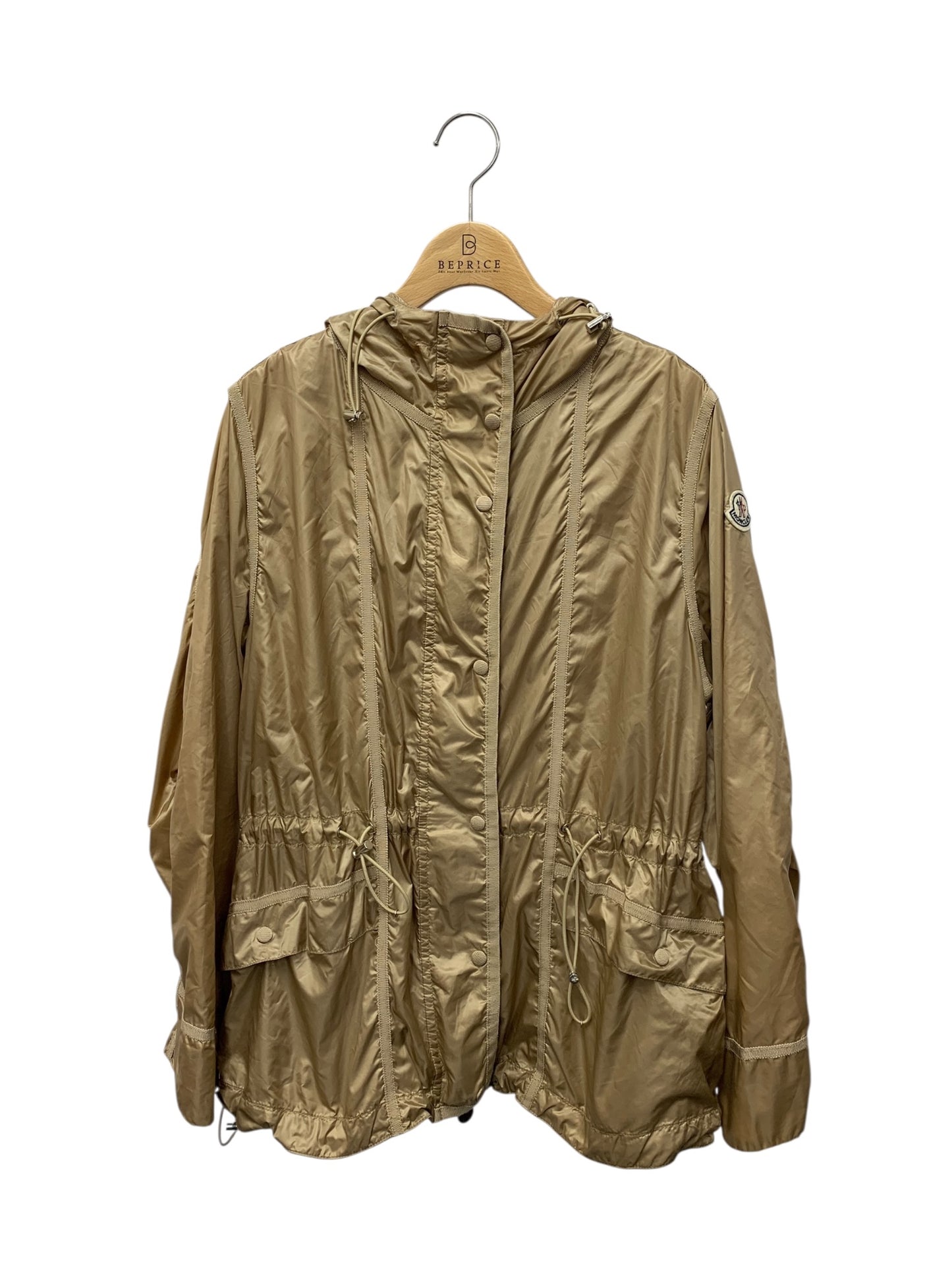 モンクレール ZOELIE 210934617005 ナイロンジャケット 0 ベージュ ダブルジップ スナップボタン ITM3YMCHDL28