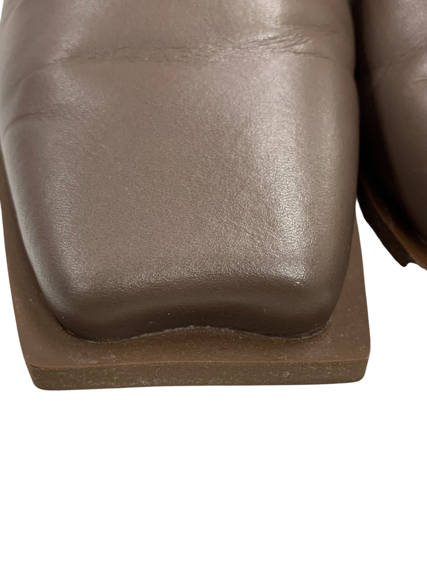 イッセイミヤケ ブーツ 37 ブラウン スクエアトゥ ユナイテッドヌードコラボ ITDK6ZD95Q42 【SALE】