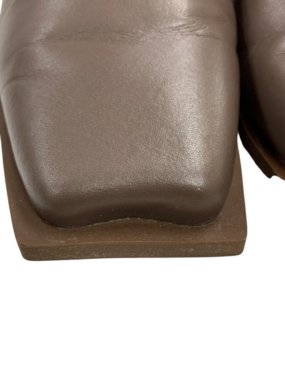 イッセイミヤケ ブーツ 37 ブラウン スクエアトゥ ユナイテッドヌードコラボ ITDK6ZD95Q42 【SALE】