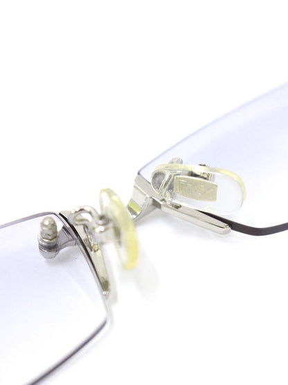 プラスミックス PX-13710 メガネ シルバー メタルフレーム リムレス スクエア ITVLG4E5DA48