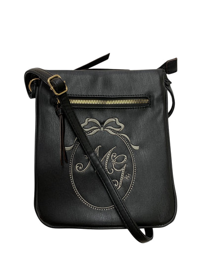 エムズグレイシー 494107  バッグ ブラック リボン 刺繍ロゴ IT5WZTNGO5MQ