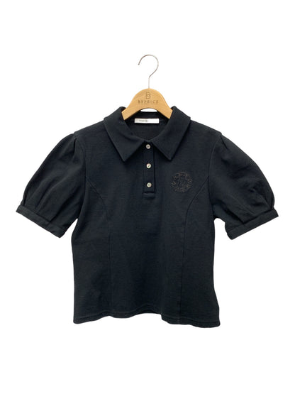 フォクシーニューヨーク Blouse Marea 43741 ポロシャツ 40 ブラック ITEFWVOA7QYW