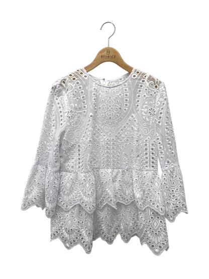 ダイアグラム 03212 41011-00 ブラウス 38 ホワイト レース 刺繍 IT8QGHI8RZPW