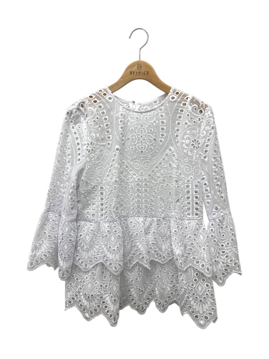 ダイアグラム 03212 41011-00 ブラウス 38 ホワイト レース 刺繍 IT8QGHI8RZPW