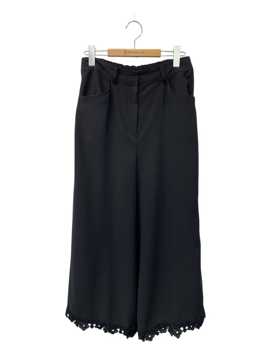 エムズグレイシー 416103 ワイドパンツ 40 ブラック フラワー刺繡 ITGMA3NKLIKG