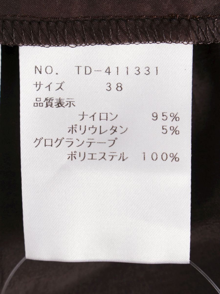 エムズグレイシー スクウェアネックロー切り替え 411331 ワンピース 38 ブラウン IT4BAR4WSXO4