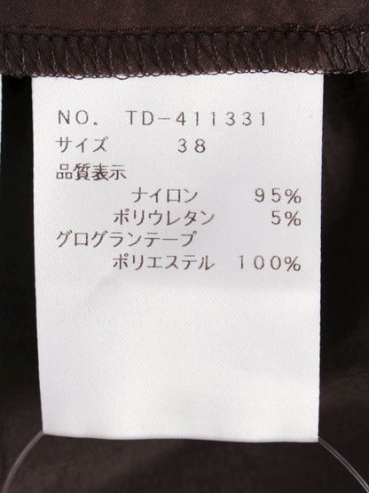 エムズグレイシー スクウェアネックロー切り替え 411331 ワンピース 38 ブラウン IT4BAR4WSXO4