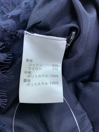 レリアン AV-0401062 ワンピース 11 ネイビー フラワーモチーフ レース IT3AG82ZDK62