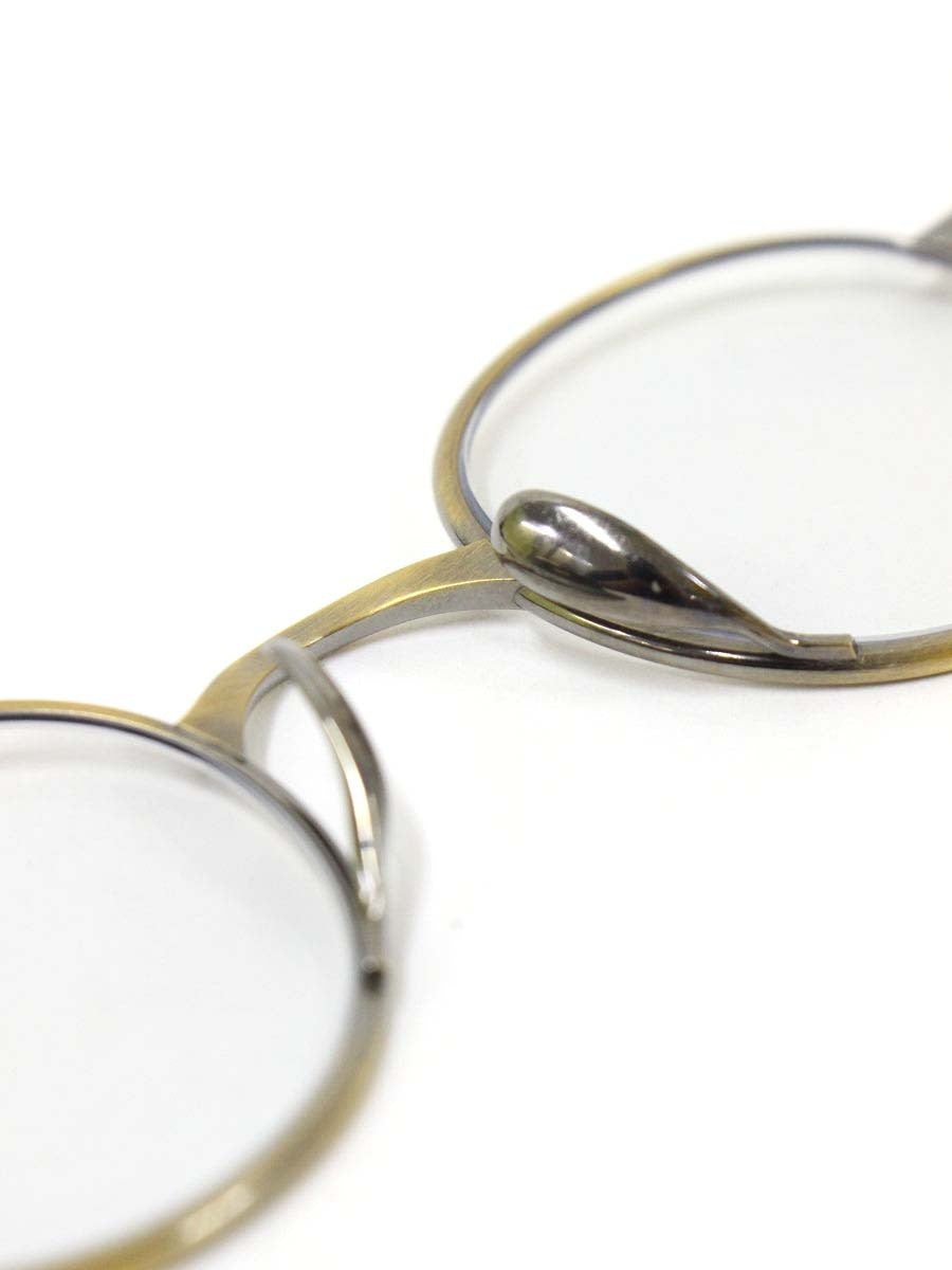 カメマンネン 10833 メガネ ゴールド チタンフレーム フルリム ラウンド IT8X661PD2C2 【SALE】