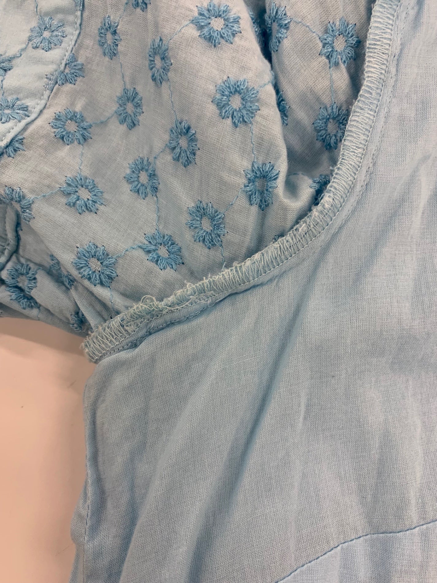 ケイトスペード ワンピース XS ブルー 刺繍 IT1CBRD0Y0X4