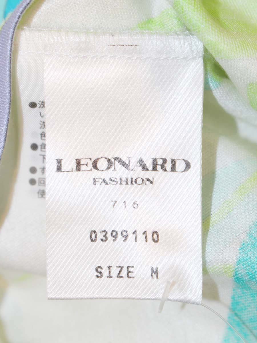 レオナールファッション 0399110 カットソー M ブルー フラワープリント リボン ITN05SXNXL7S