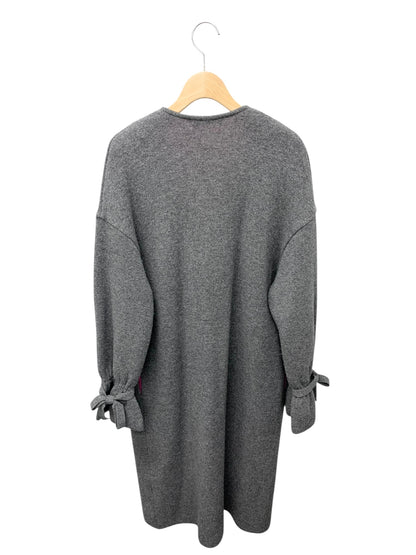 ルネ basic 5042250 コート F グレー ニットコート リボン ITHFEUH0O3HY