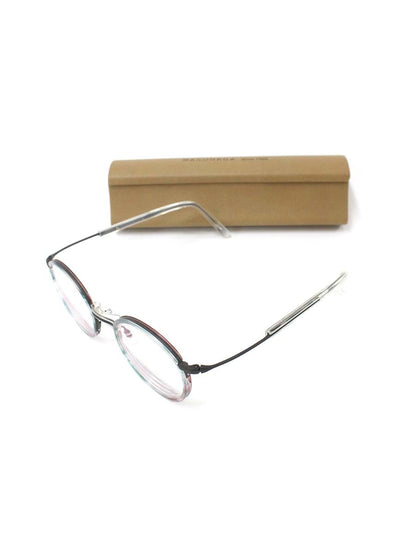 増永眼鏡 GMS-116＃47 メガネ マルチカラー/チャコール セルフレーム フルリム ボストン IT179HDRBE55