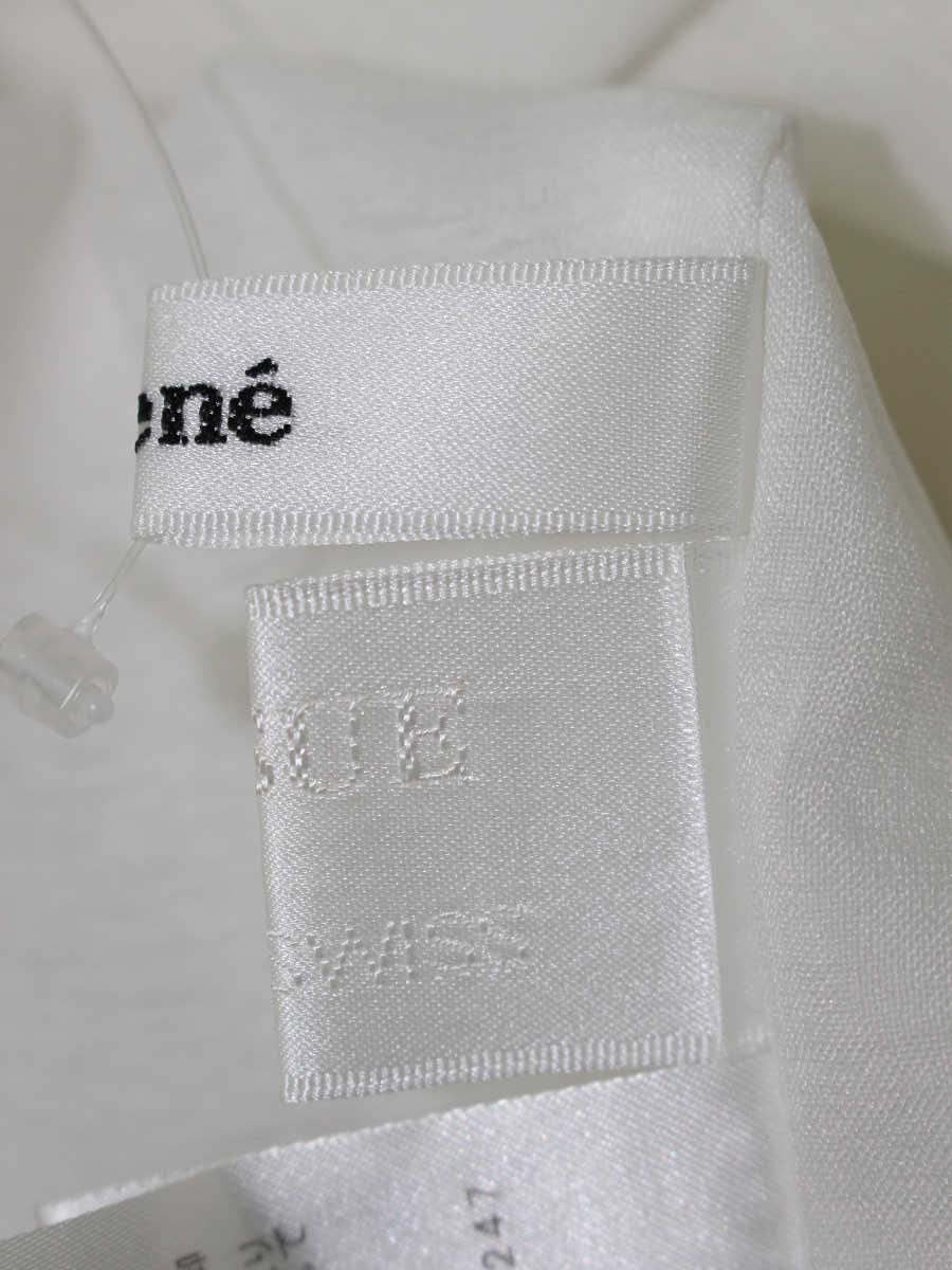 ルネ 6326850 ワンピース 36 ホワイト TISSUE バックジップ ラウンドネック IT4DNOTQKL7I 【SALE】