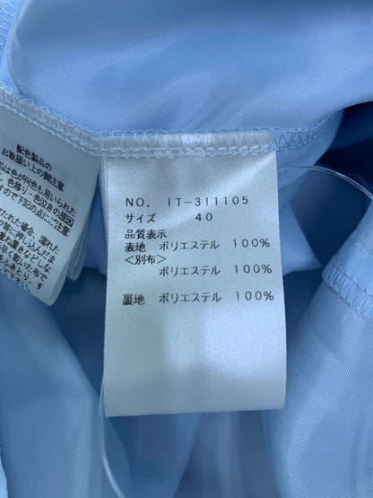 エムズグレイシー チュールプリントドレス 311105 40 ブルー 花デザイン リボン ITCGY9UX4RSE
