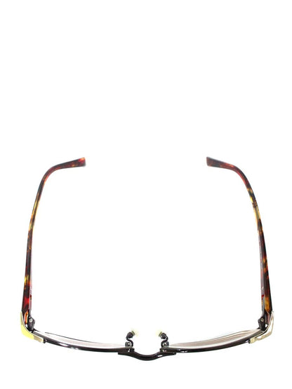 キャサリンハムネット 9094 メガネ ブラウン ゴールド コンビフレーム フルリム スクエア ITSR7UH92XCK