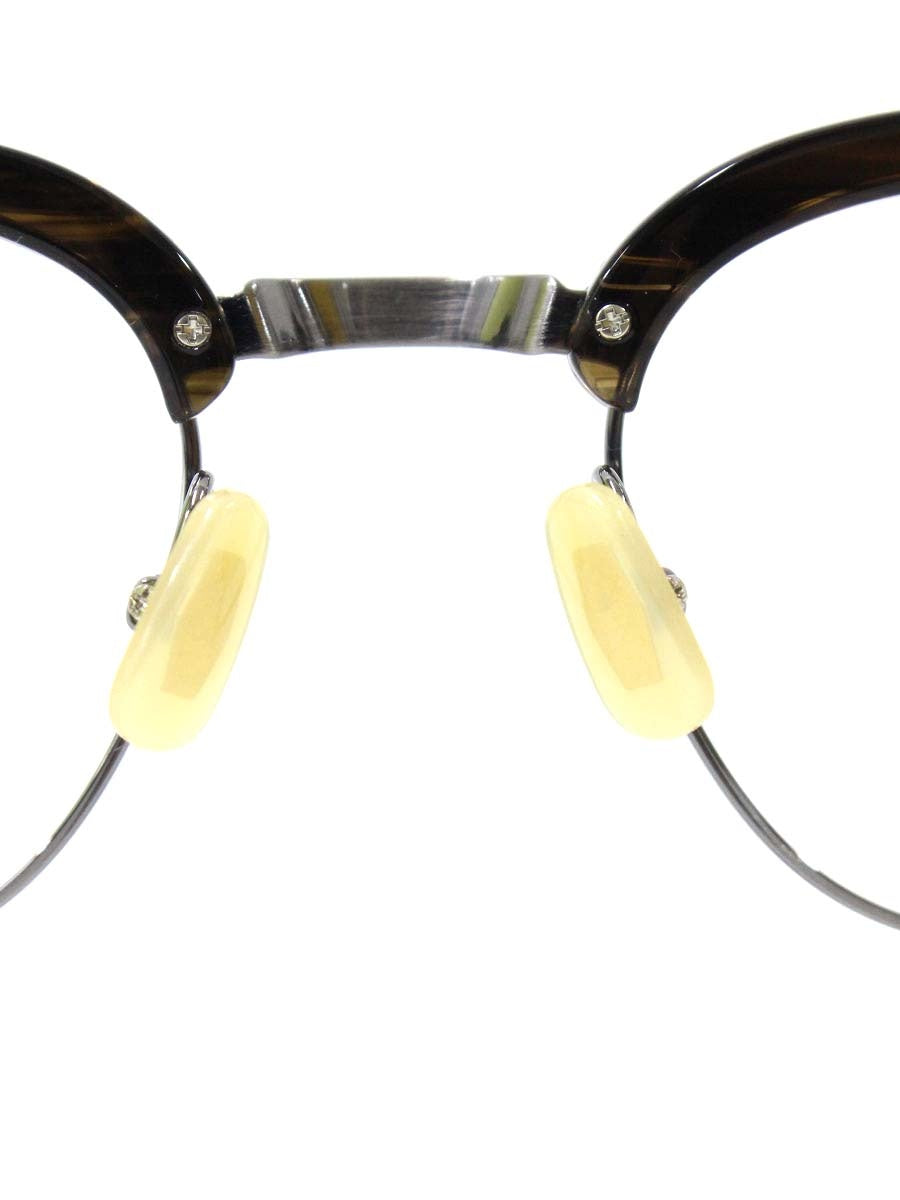 金子眼鏡 VINTAGE KV-174 メガネ ブラウン/メタルシルバー サーモントブロー ITCXQHIA0ACG