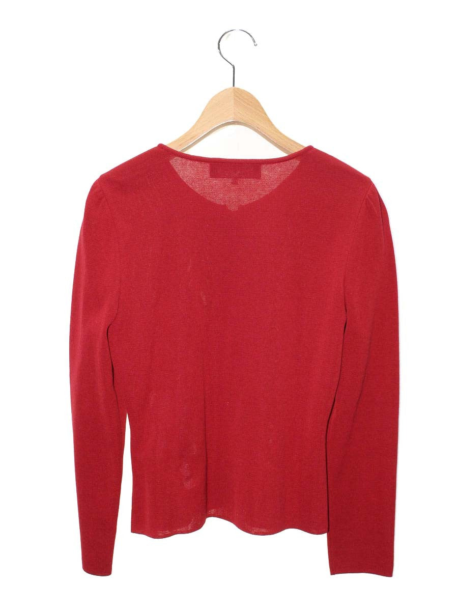 エムズグレイシー Ribbon Zip Cardigan 818523 カーディガン 38 レッド リボン ジップ ITORRSEBXHA8