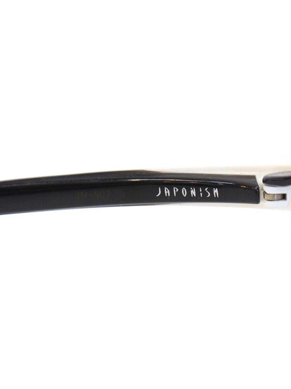 ジャポニズム JN-507 メガネ ホワイト メタルフレーム ハーフリム スクエア IT52YYFC60AG