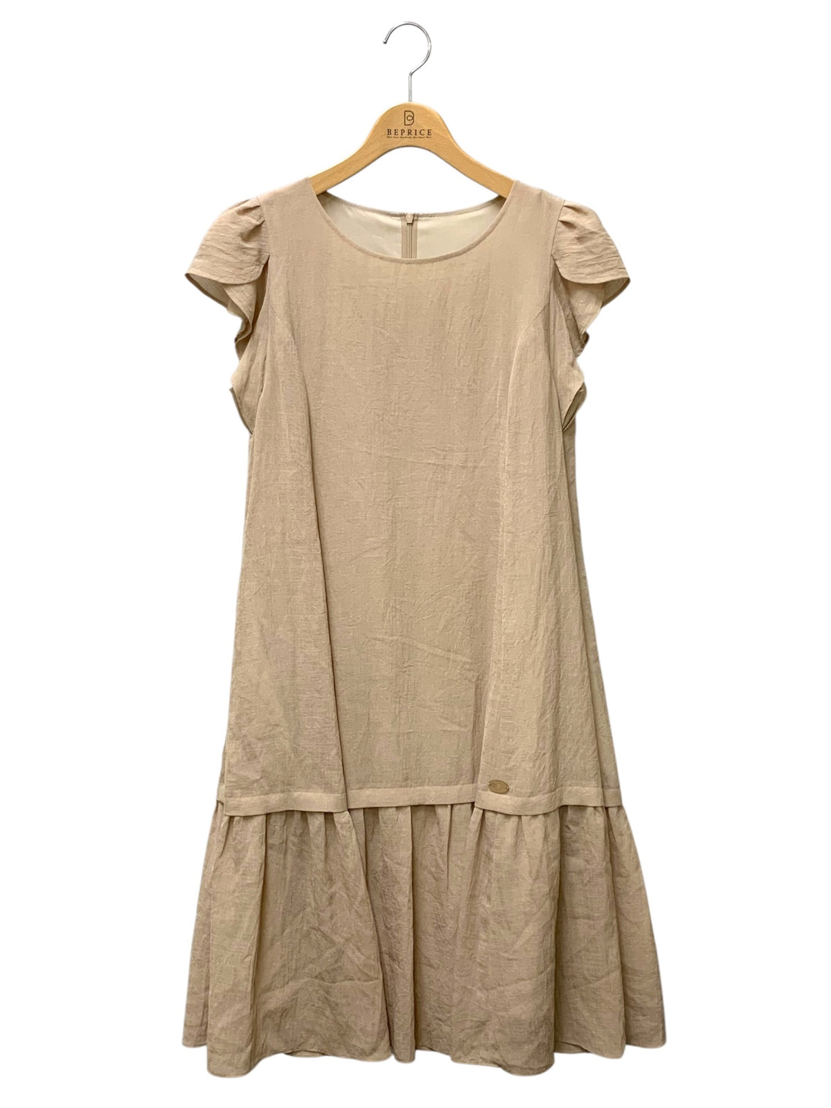 ルネ Frill Sleeve Dress 5136020 ワンピース 38 ベージュ フリル ITUJPGRDGD98